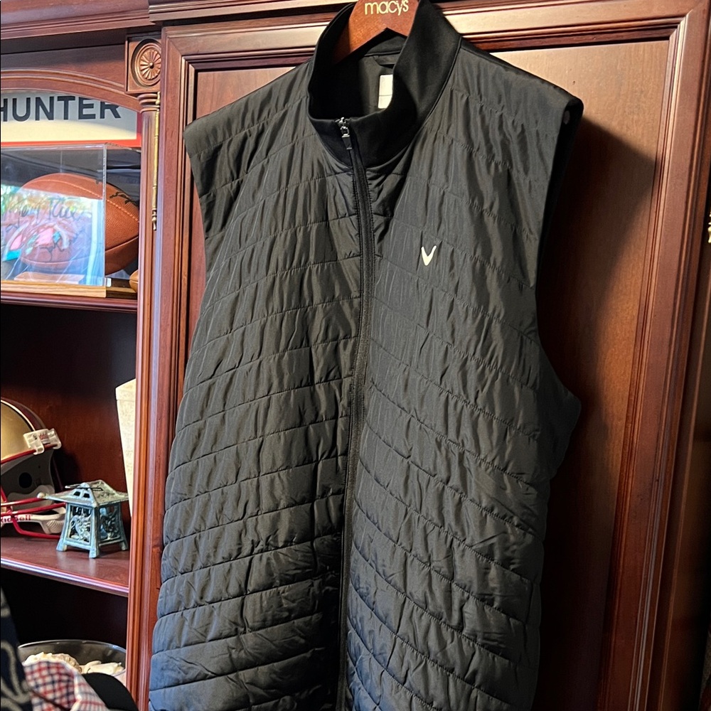 Brand New Callaway Men's Black Quilted Lightweight Sun Protection UPF Golf Vest! - Picture 7 of 12